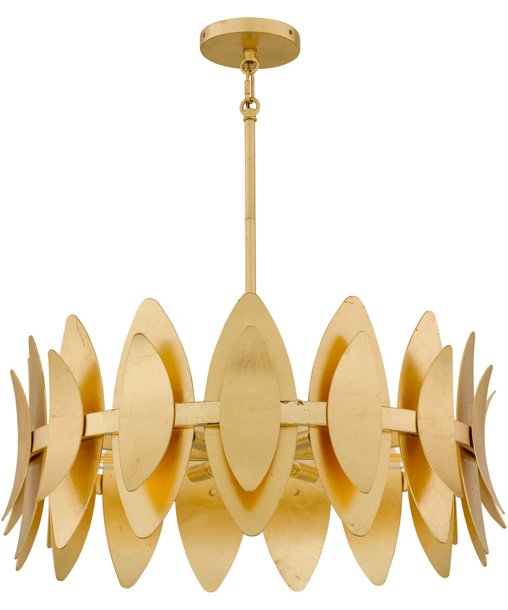 Hayley 6-light Pendant Gold Leaf