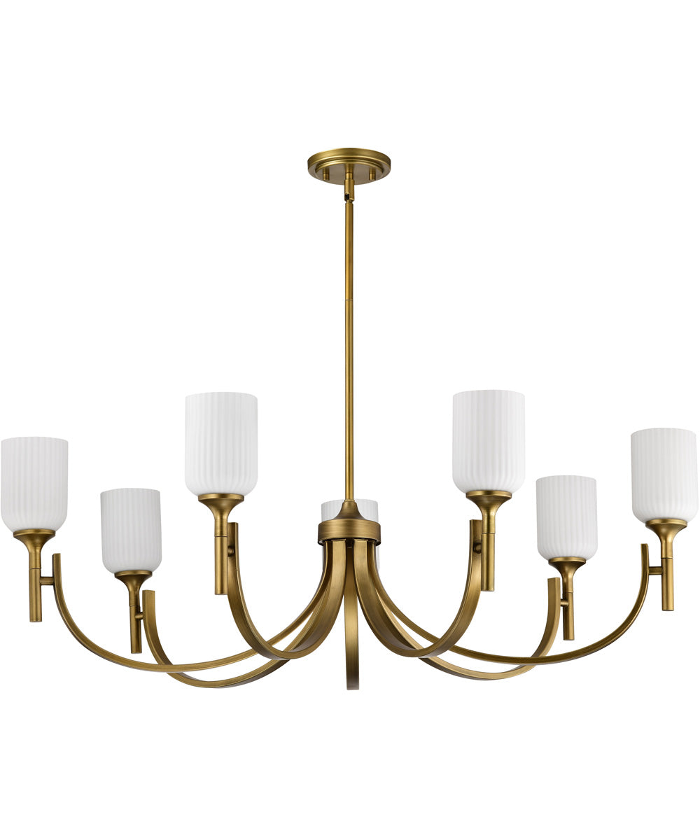 Solara 7-Light Chandelier Natural Brass