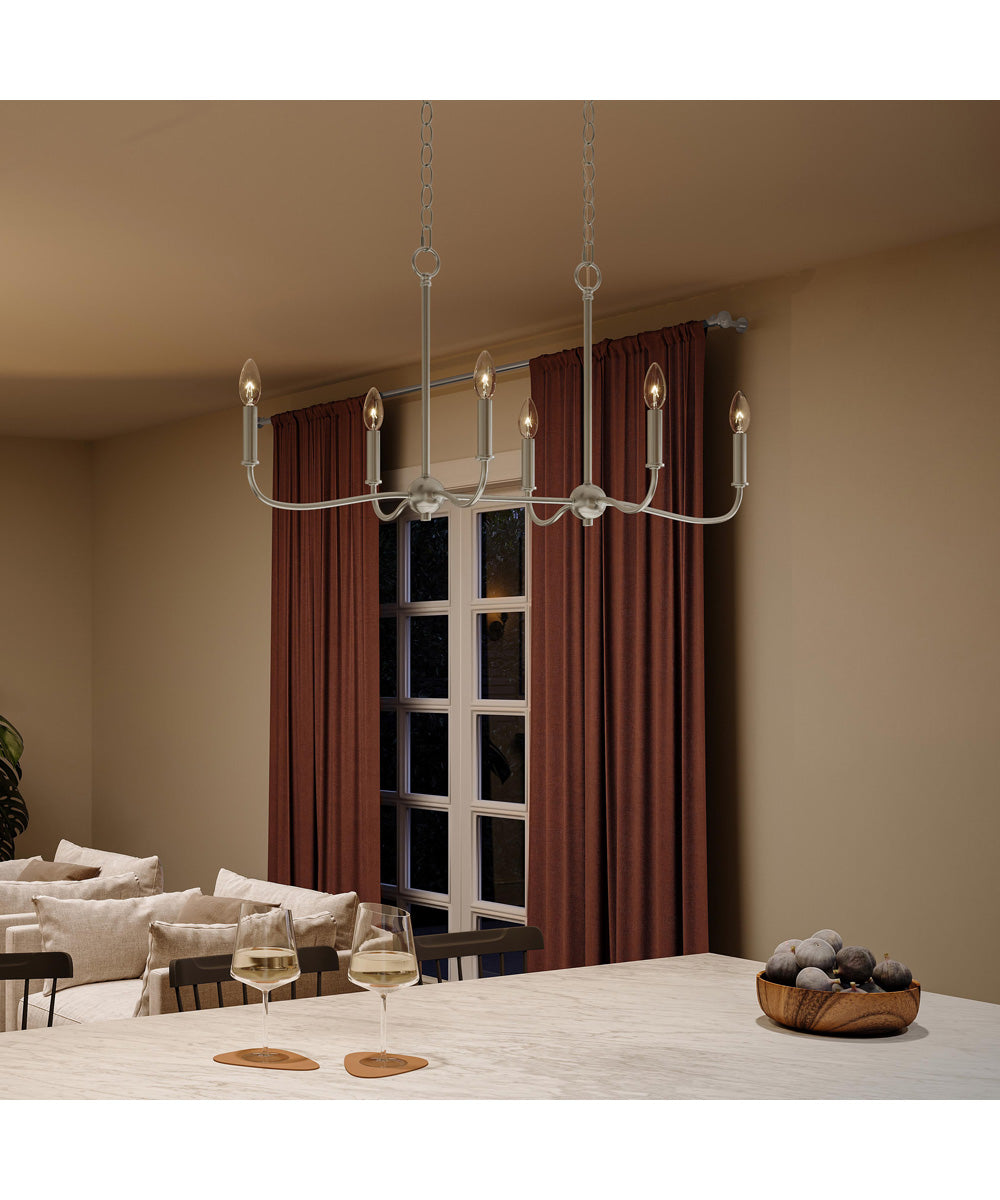 Ilia 6-Light Island Chandelier Brushed Nickel