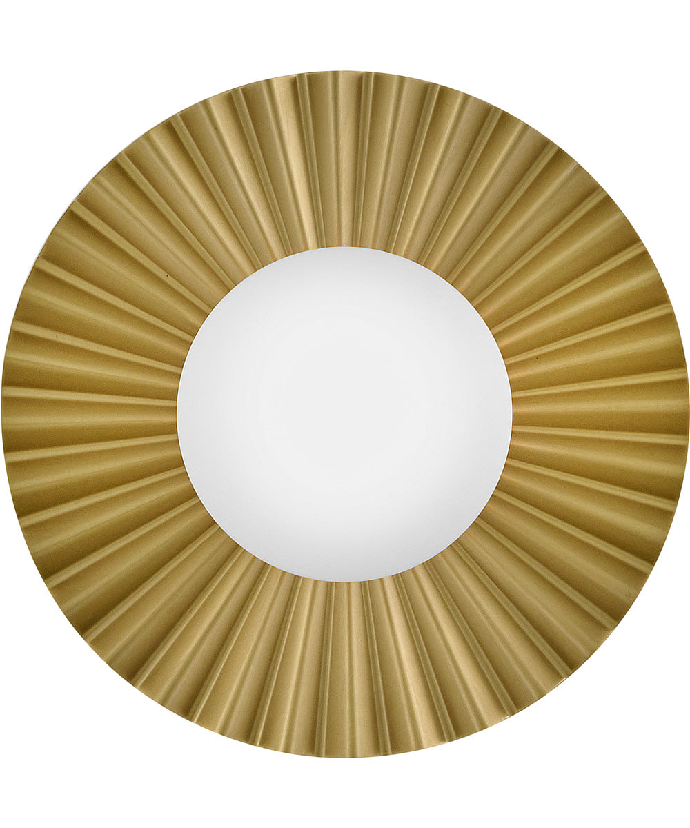 Stevie 1-Light Small Flush Mount in Lacquered Brass