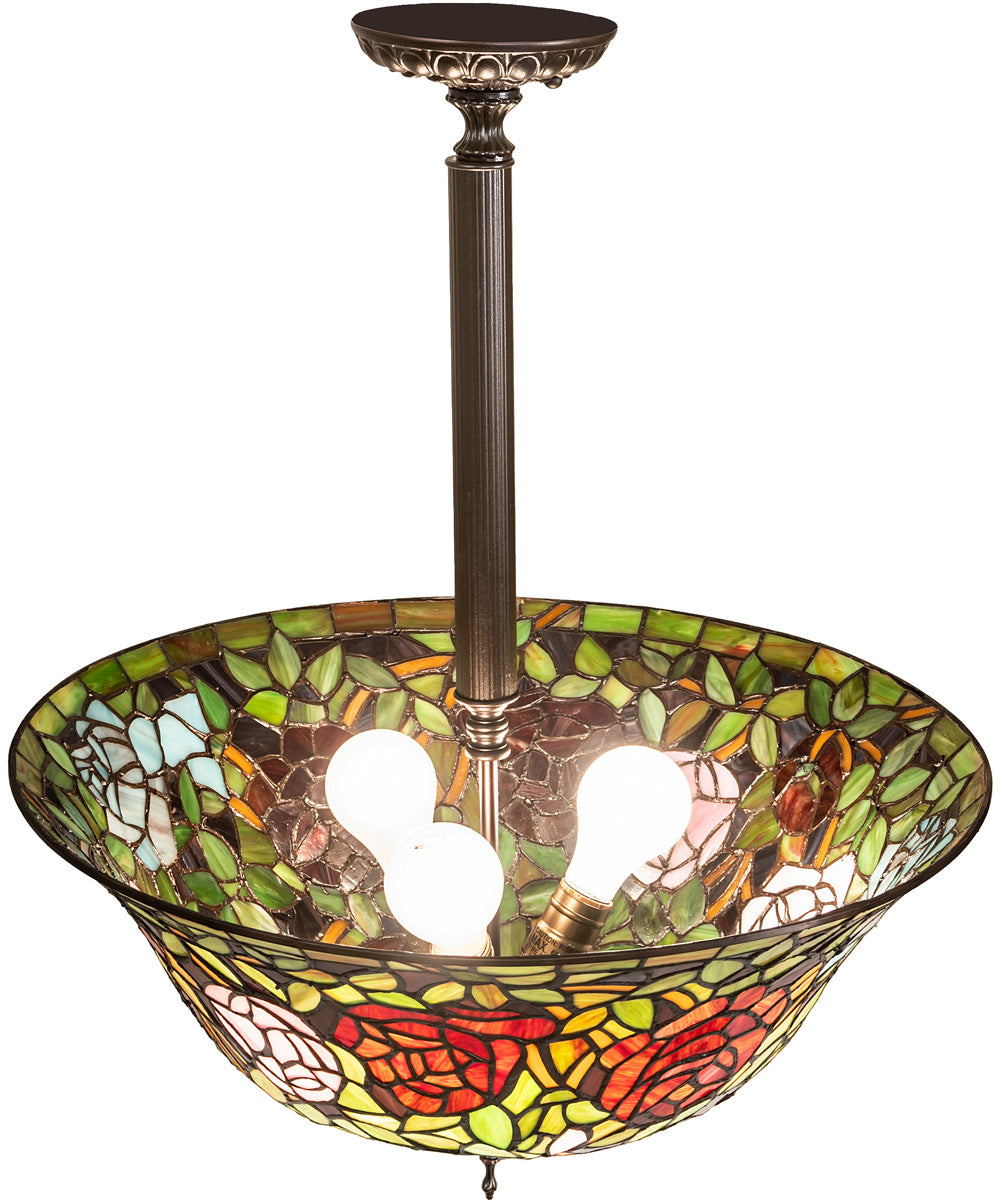 16" Wide Tiffany Rosebush Pendant
