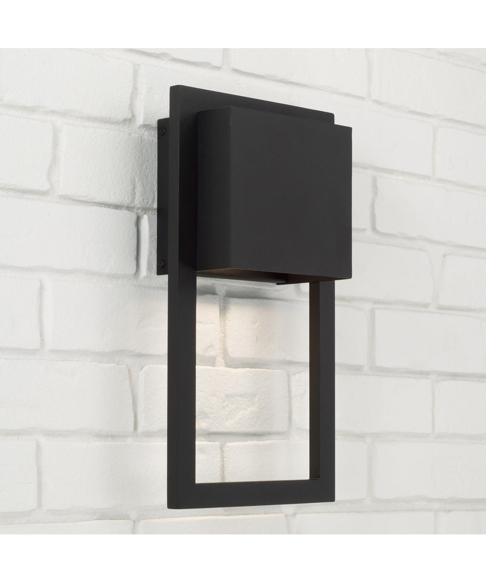 Nate 1-Light Outdoor Wall-Lantern Black