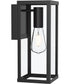 Ryle 1-Light Medium Wall Lantern with Clear Glass Panels Matte Black