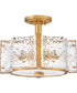 Florian 4-Light Medium Semi-Flush Mount in Distressed Brass