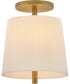 Clive 3-Light Small Semi-Flush Mount in Heritage Brass