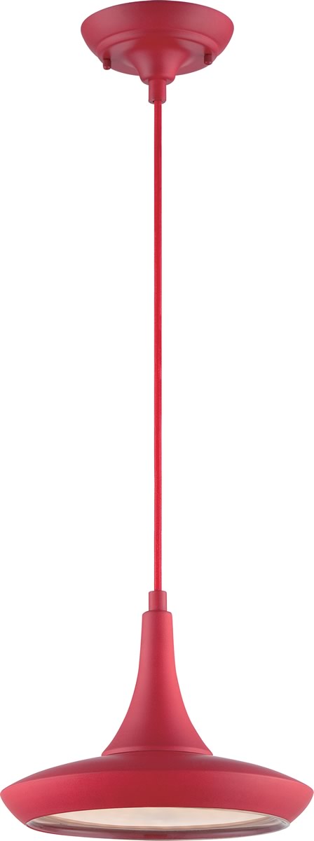 11"W Fantom 1-Light Pendant Red