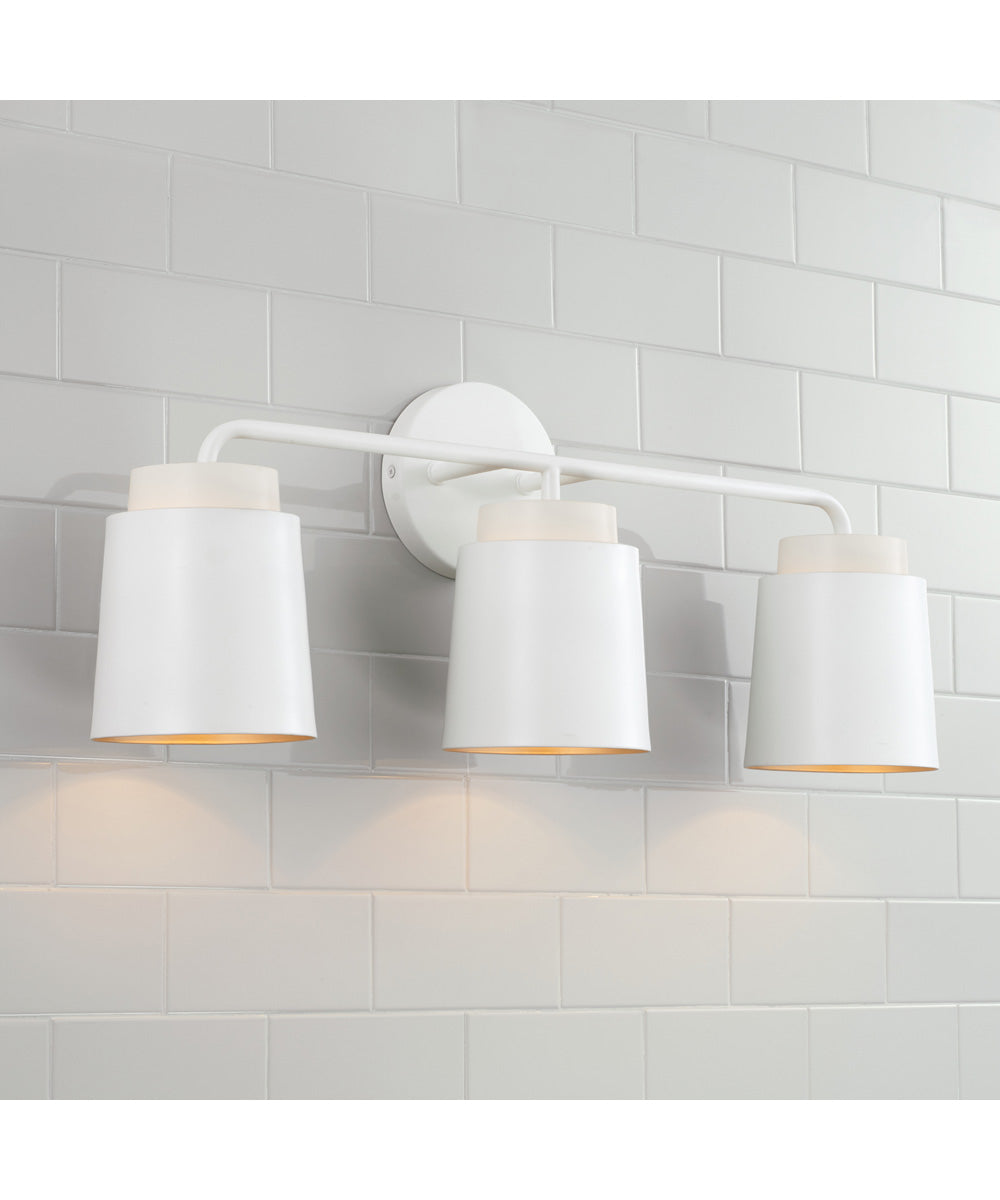 Pratt 3-Light Vanity Matte White