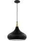 Phoenix 1-Light Pendant Matte Black / Burnished Brass