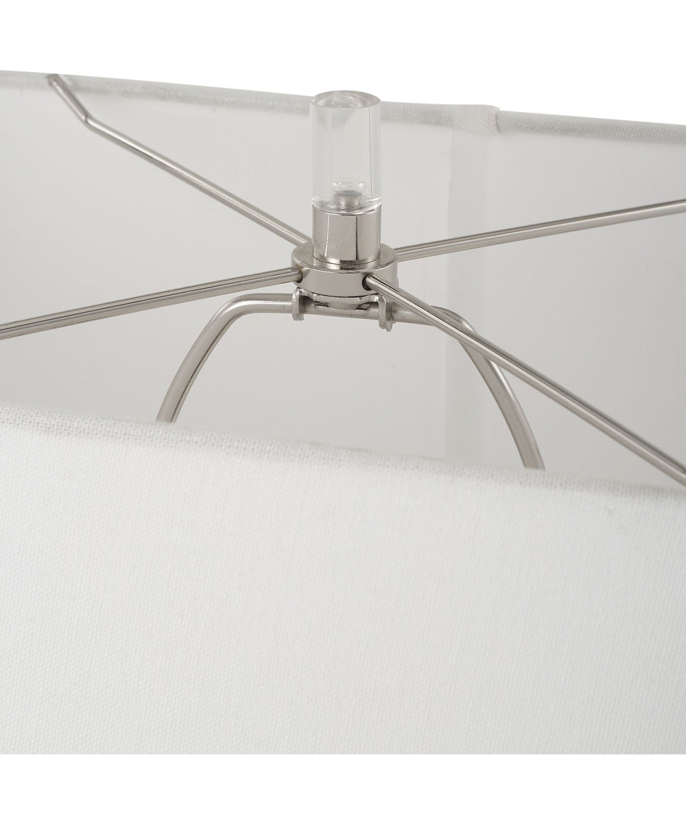 Free Flowing Nickel Table Lamp