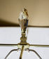 Swarovski Crystal Large Champagne Teardrops Polished Brass Lamp Finial 2.75"h