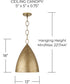 Francesca 1-Light Pendant Feathered Gold