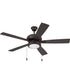 EOS Low Profile 1 bulb Frosted White 52" Ceiling Fan 1-Light Fan Classic Bronze