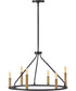 Lazlo 6-Light Medium Single Tier Chandelier in Black