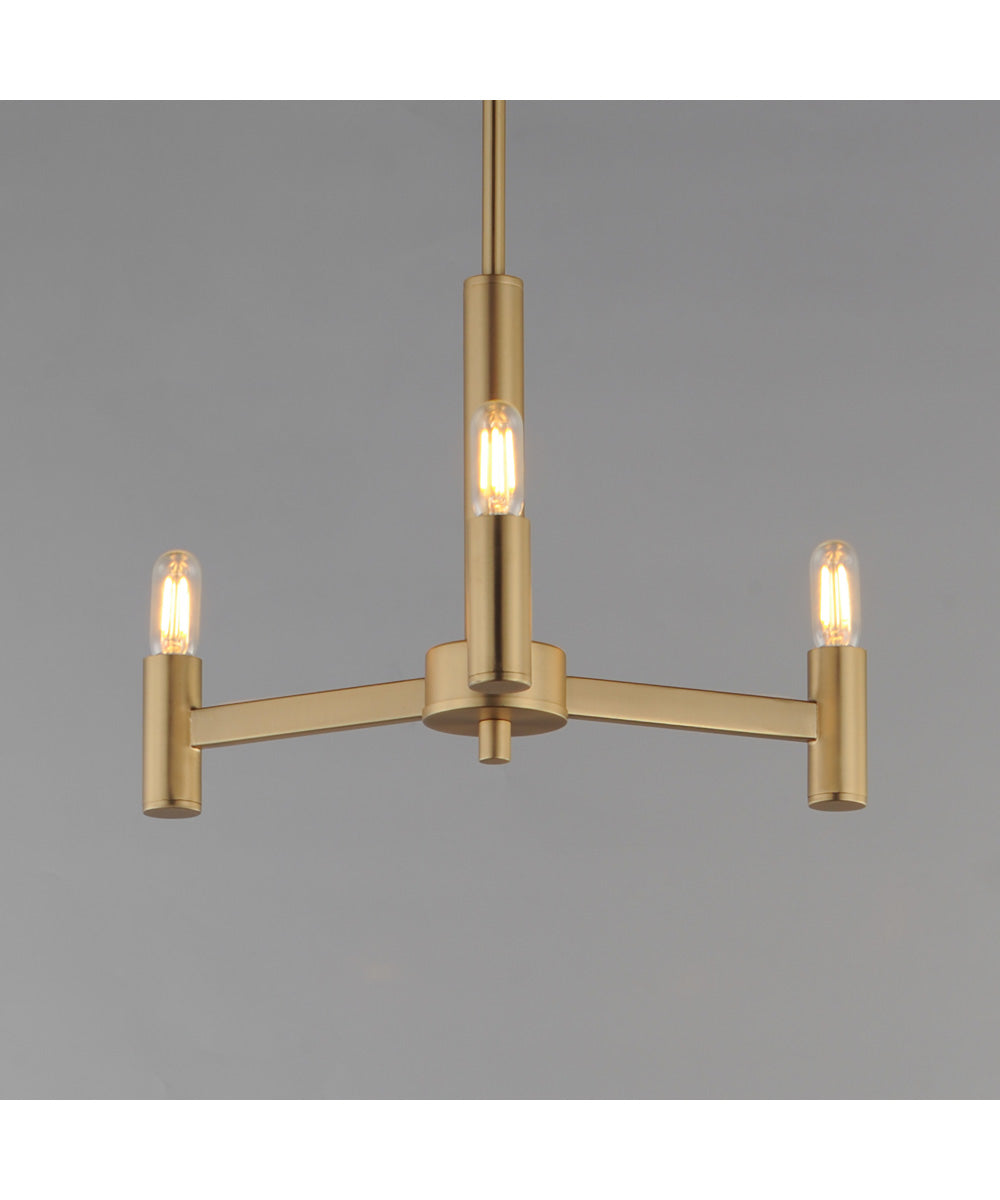Emana 3-Light Chandelier Natural Aged Brass