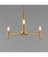 Emana 3-Light Chandelier Natural Aged Brass