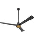 58" Esquire Patio Ceiling Fan Matte Black