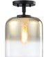 Gatsby 1 Light Semi Flush Mount Matte Black