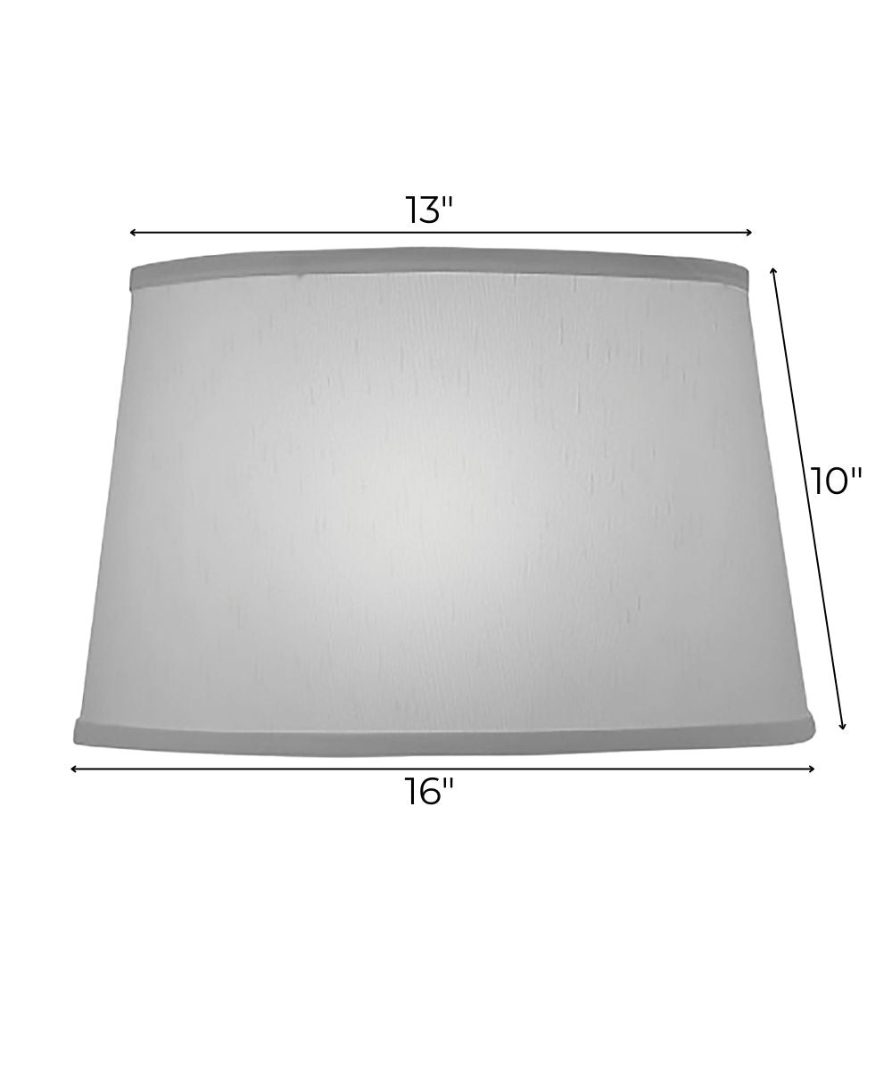 13x16x10 Global White Tapered Drum Hardback Lampshade
