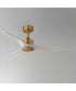 Woodwind 52 inch Solid Wood Blade Fan w LED Light Kit Natural Aged Brass