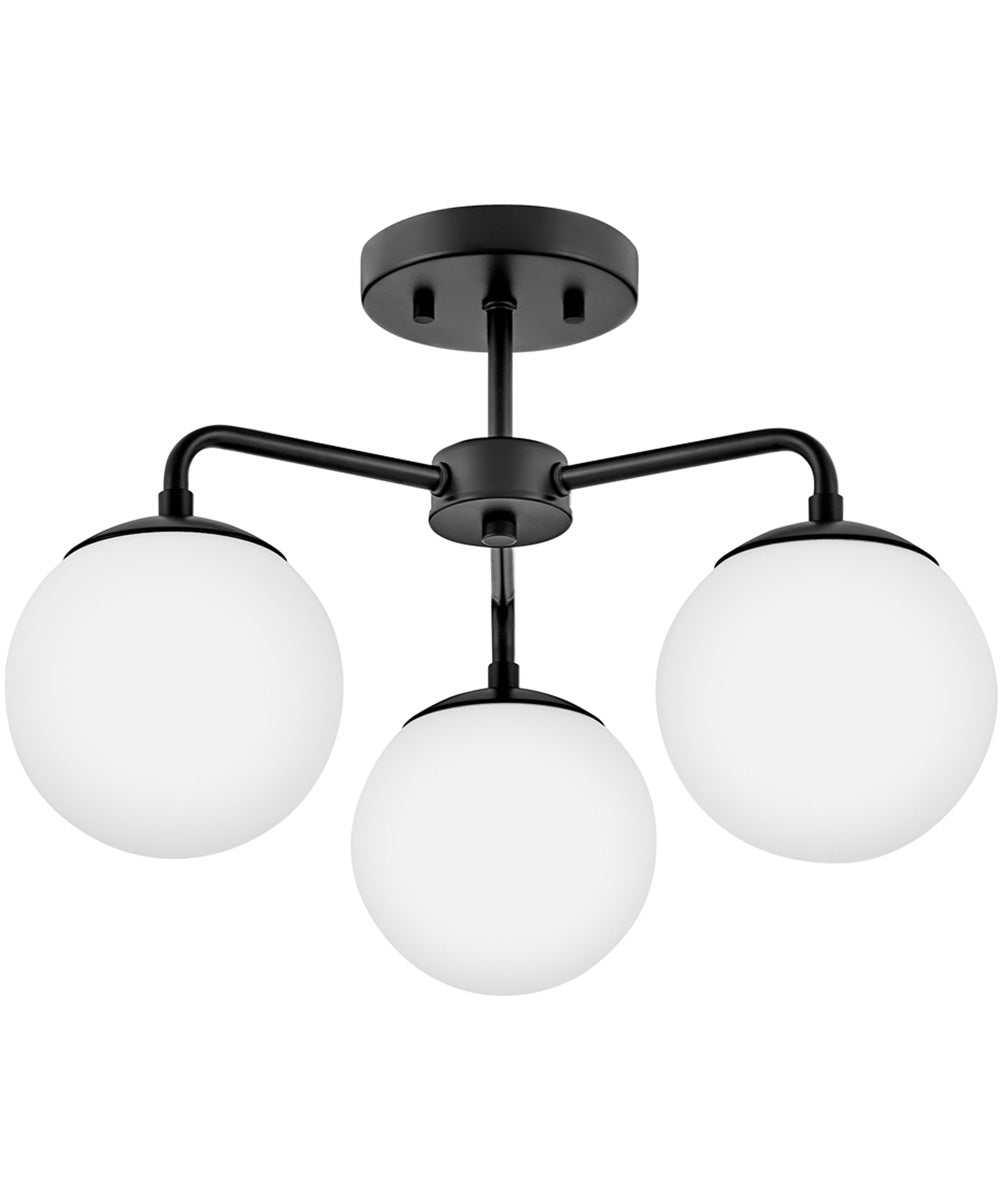 Julep 3-Light Medium Semi-Flush Mount in Black