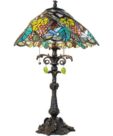 28" High Spiral Grape Table Lamp