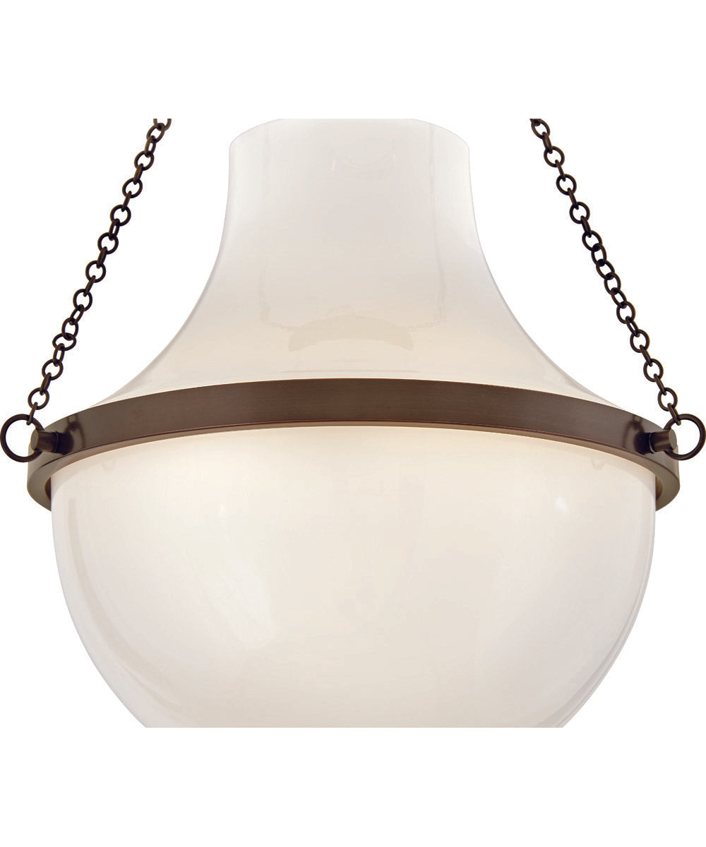 Collins 1-Light Medium Semi-Flush Mount in Heritage Bronze