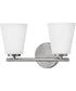 Bri 2-Light Small Two Light Vanity in Brushed Nickel