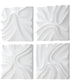 Snowdrift Scultped White Wall Decor, Set of 4