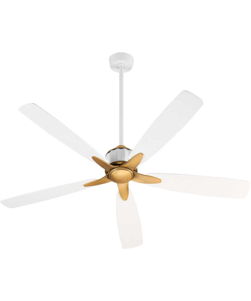 Ophelia Ceiling Fan Studio White|Brushed Brass