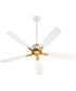 Ophelia Ceiling Fan Studio White|Brushed Brass