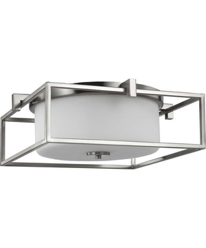 Chadwick 2-Light 15-3/8" Flush Mount Brushed Nickel