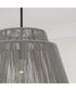Jasper 1-Light Outdoor Hanging-Lantern Grey and Black