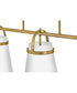 Tori 1-Light Large Three Light Linear Chandelier in Lacquered Brass