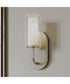 Mack 1-Light Wall Sconce with Layered Glass Shade Brushed Nickel