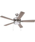EOS Low Profile 1 bulb Frosted White 52" Ceiling Fan 1-Light Fan Brushed Polished Nickel