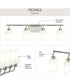 Reines 4-Light Bath Vanity with Opal Glass Shades Brushed Nickel