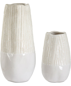Echo Ridge White Vases Set of 2