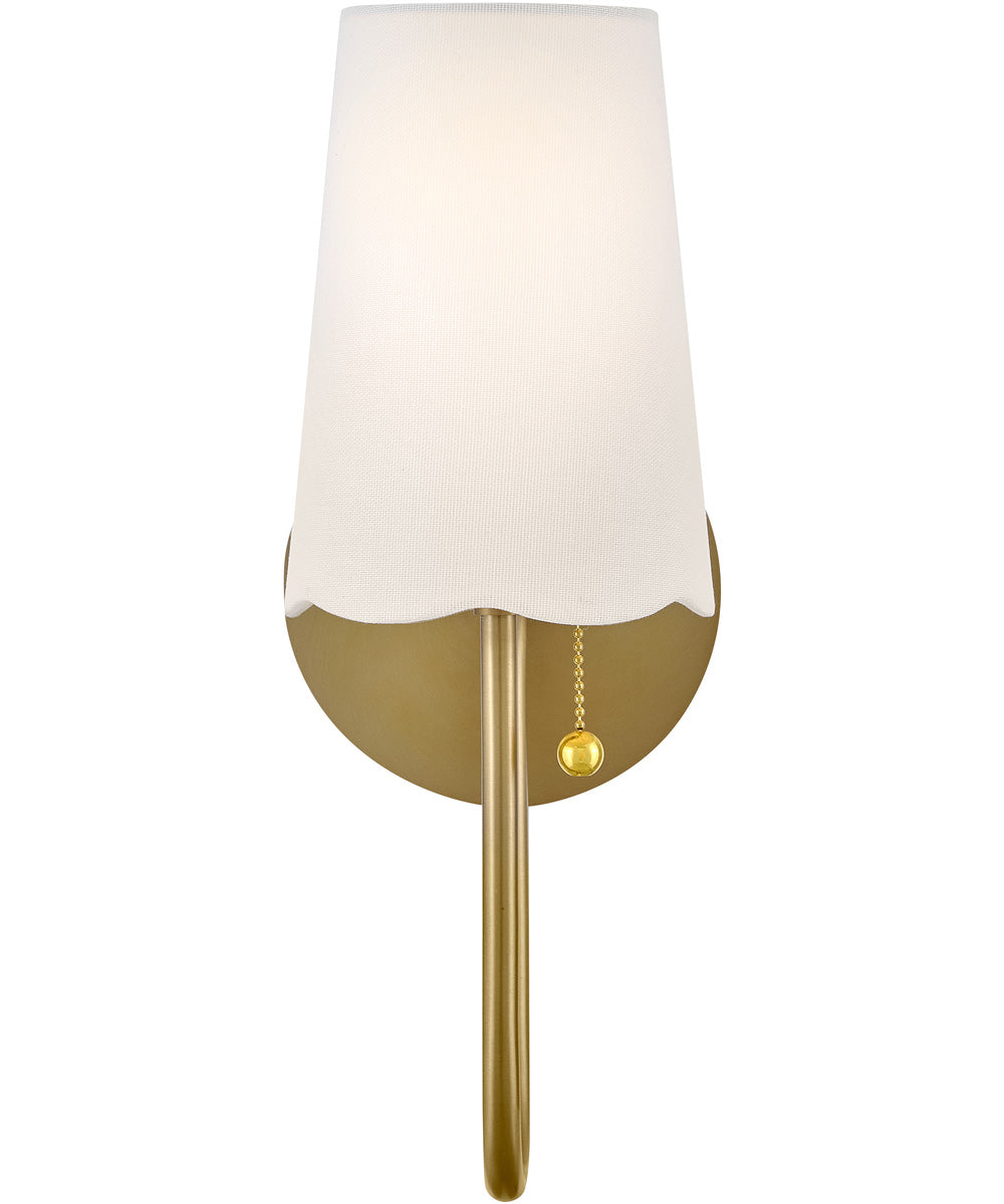 Bliss 1-Light Medium Single Light Sconce in Lacquered Brass