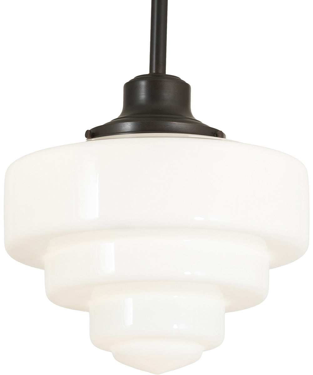 13" Wide Revival Schoolhouse Tiered Globe Pendant