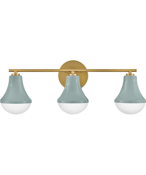 Haddie 3-Light Medium Three Light Vanity in Seafoam