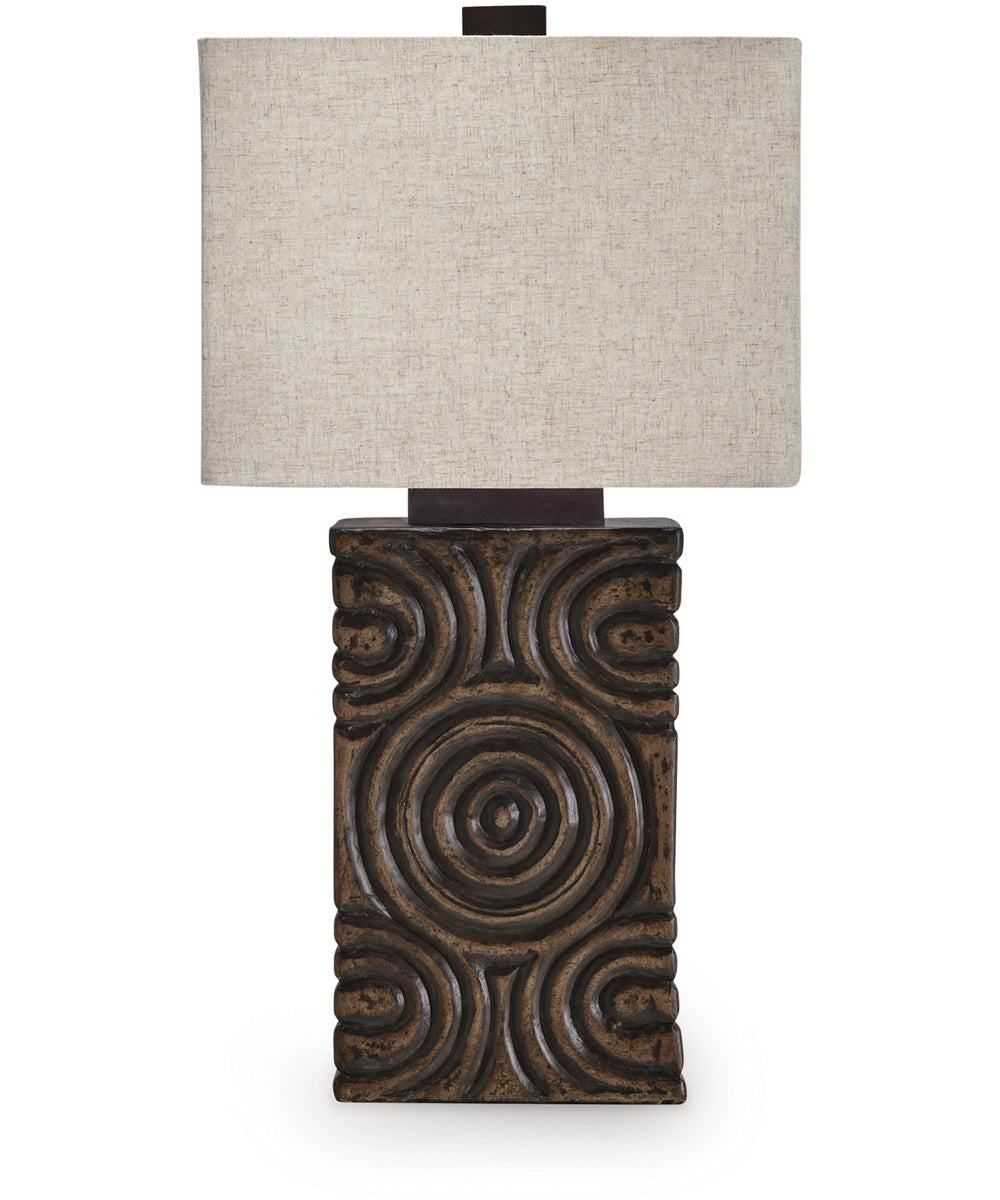 Heathbury Paper Table Lamp Antique Brown