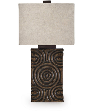 Heathbury Paper Table Lamp Antique Brown