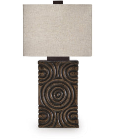 Heathbury Paper Table Lamp Antique Brown