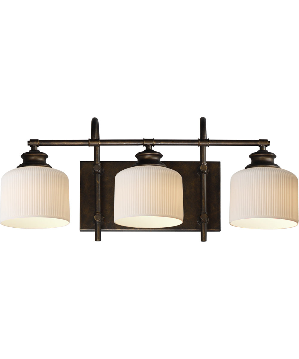 Bisque 3-Light Bath Vanity Oil Rubbed Bronze