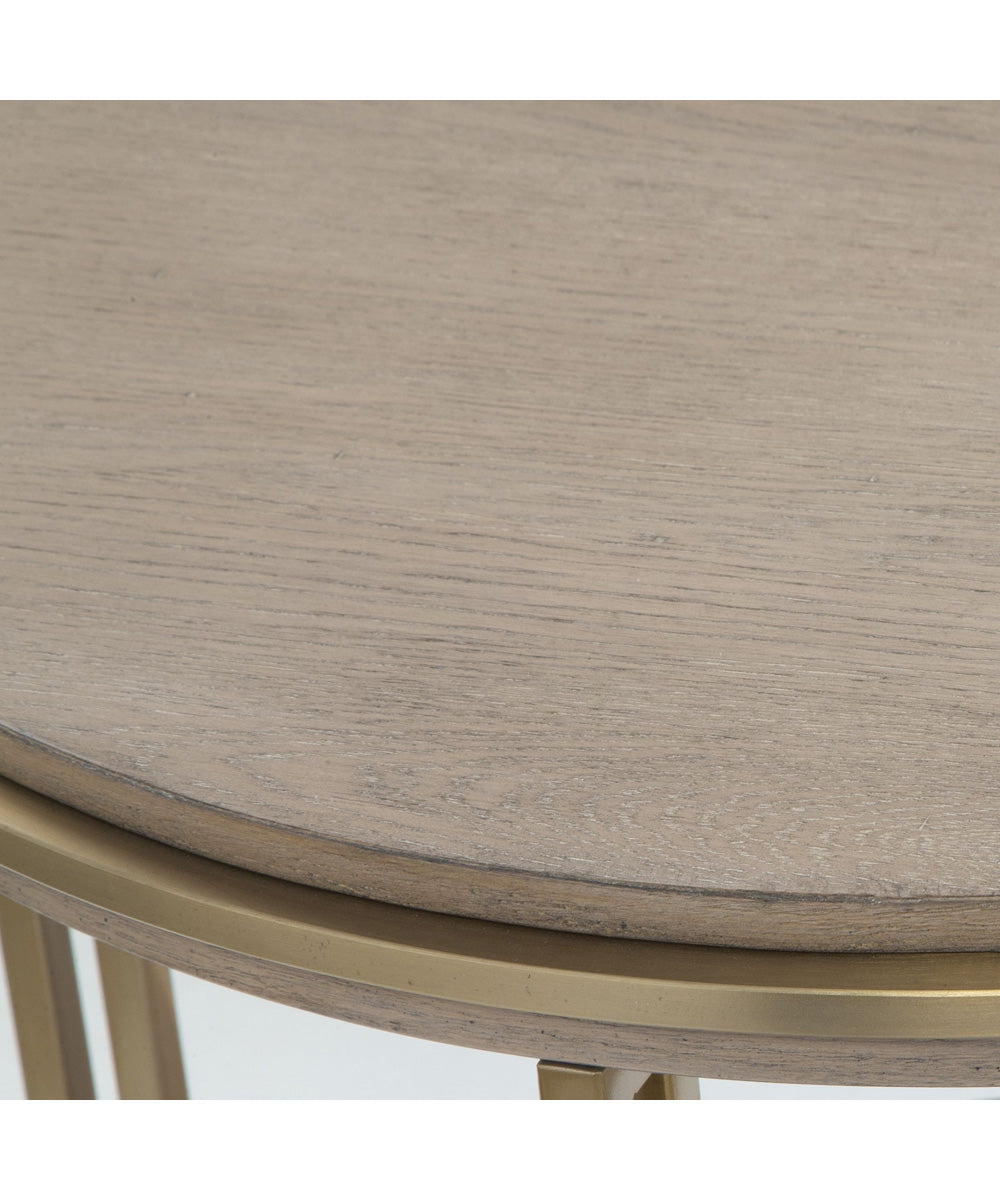 Elise Round Brass Side Table