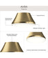 Avra Medium 2-Light Flush Mount with Etched White Glass Shade Brushed Gold