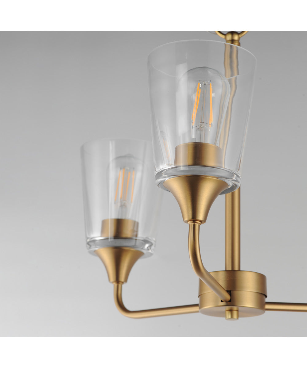 Hudson 3-Light Chandelier Natural Aged Brass