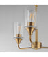 Hudson 3-Light Chandelier Natural Aged Brass