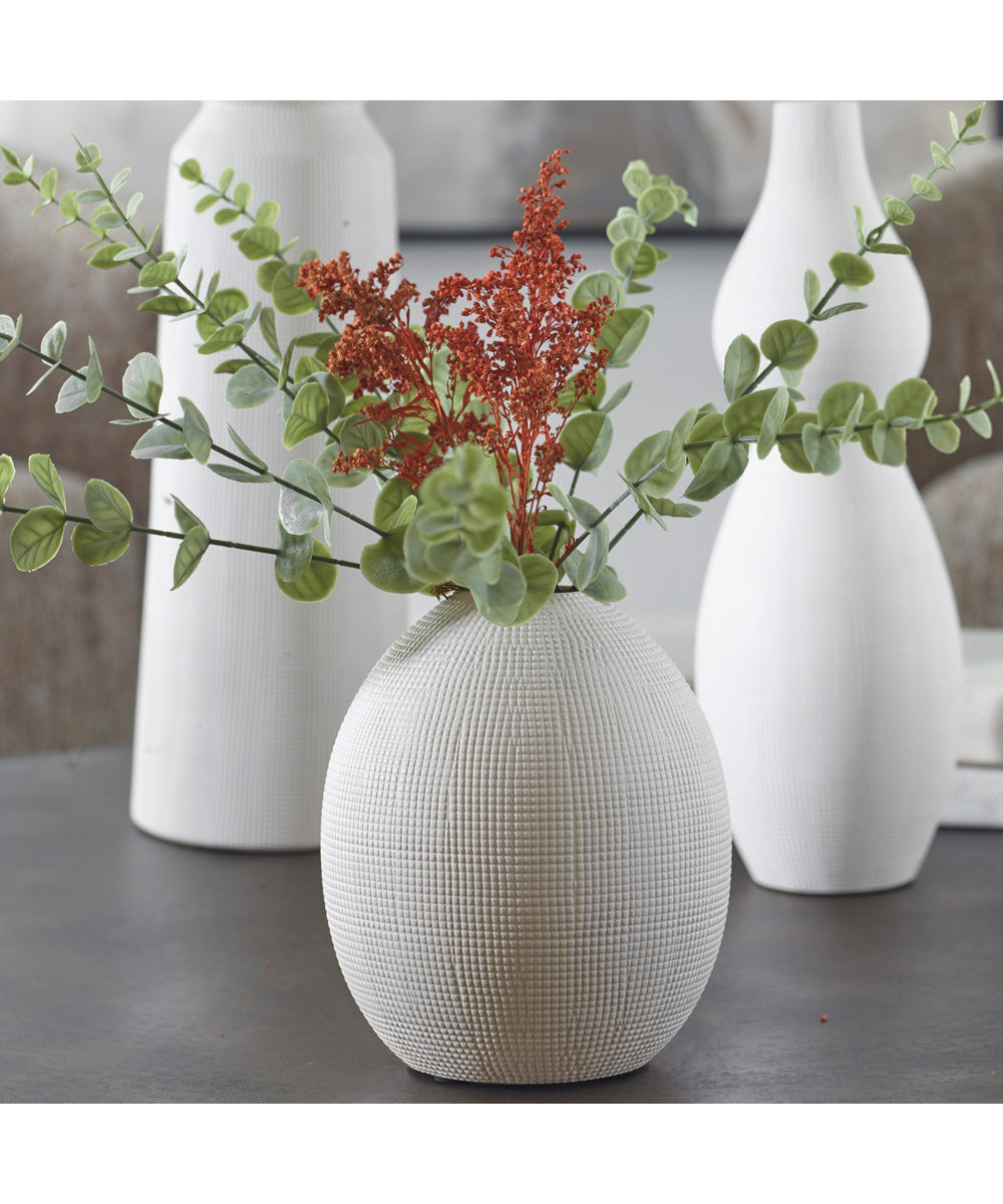 Forma White Ceramic Vases, Set of 3