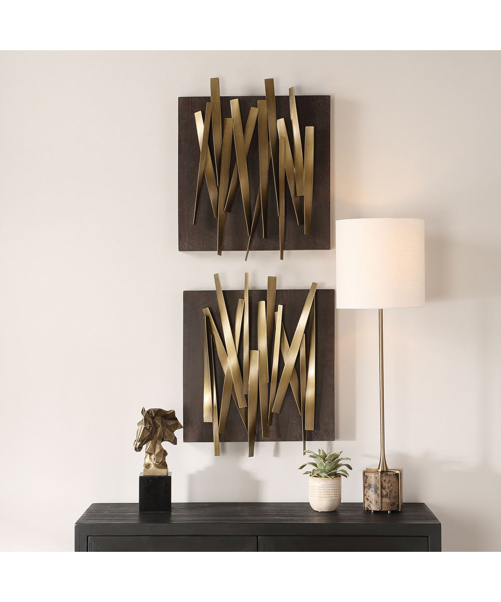 Crosshatch Metal Wall Decor Set of 2